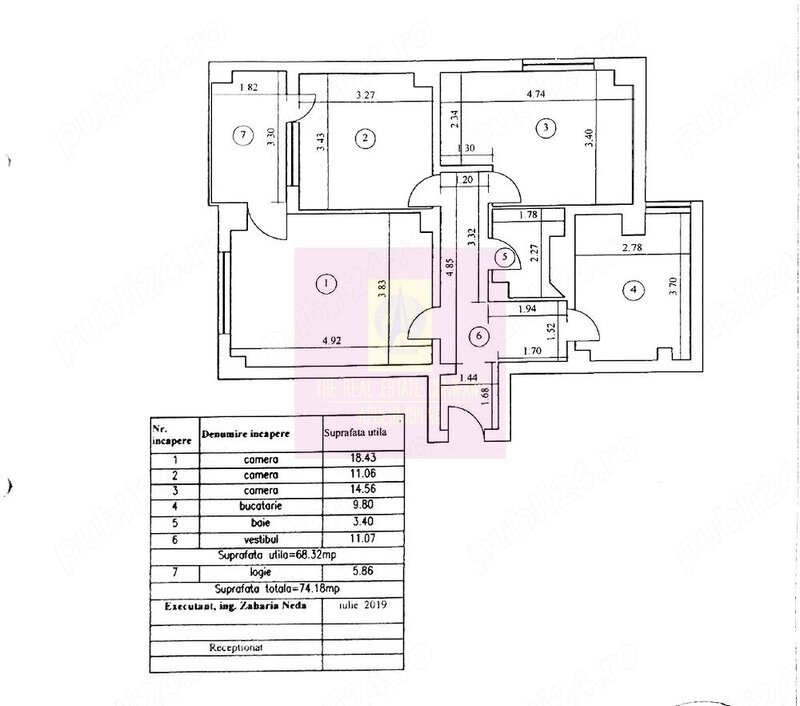 Piata Sudului, la metrou apartament 3 camere, 75 mp utili